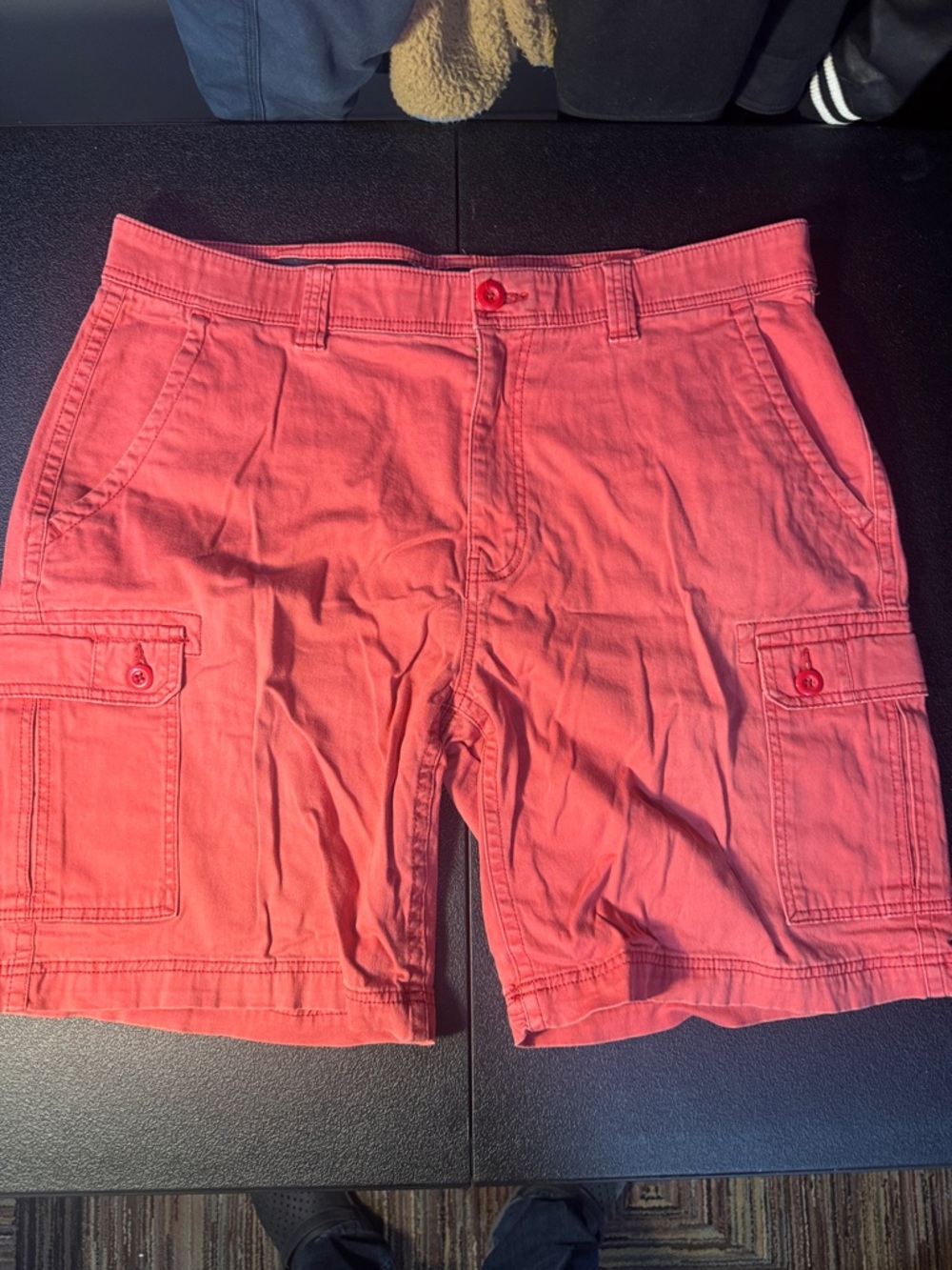 Men's Cargo Shorts in Coral - Classic Casual Utility